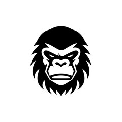 monkey head black and white
