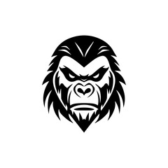 monkey head black and white