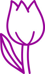 tulip flower vector icon 