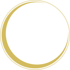 금색 둥근 테두리 데코레이션