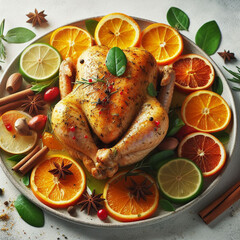 roasted chicken with vegetables