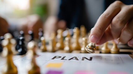 Strategic planning unfolds as chess pieces are moved during a thoughtful game session