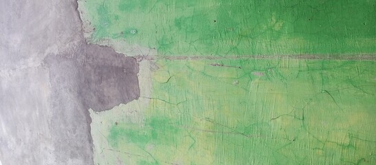 Overhead View of Green Paint on Concrete Floor