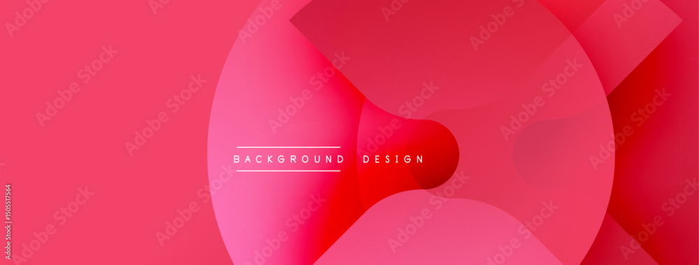 Aufkleber Abstract pink background. Overlapping circles create dynamic visual effect. Text reads background design. Modern, minimalist style.