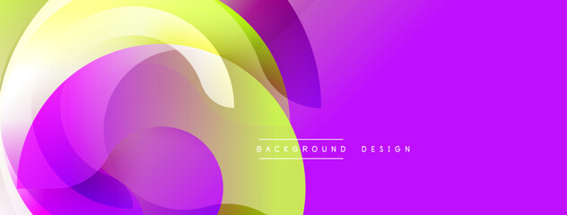 Abstract fluid shapes, vibrant purple, yellow gradients. Modern design element for backgrounds, banners, presentations. Smooth transitions create dynamic visual.