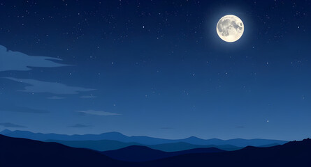 Full moon, Moon over sky, Night sky with moon, Moonlight, Full moon background, Bright moon, Lunar sky, Starry night with moon, Moon glow, Moon in clouds, Full moon illustration, Moon over city, Moon  © mrpixel