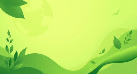 Fototapeta premium Environment background, Eco-friendly background, Nature landscape, Green earth background, Sustainable theme, Clean energy background, Green field background, Eco scene, Forest background, Save the pl