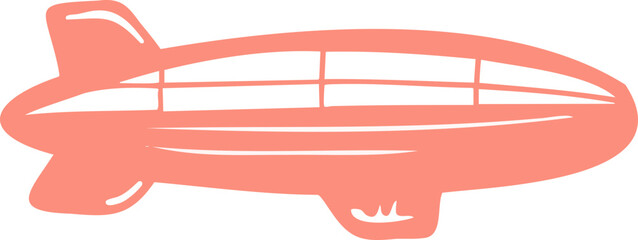 비행선, 오렌지, 심플, 운송, 레트로, 교통, 하늘 날다, 비행기, 