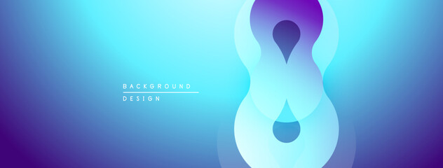 Obraz premium Abstract gradient background. Blue, purple hues create flowing shapes. Modern design element for digital projects. Minimalist aesthetic.