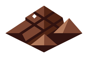 Abstract chocolate bar geometric design illustration