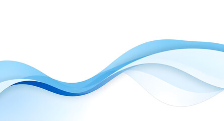 abstract business style, blue and white abstract flow, soft wave illustration, abstract wave composition