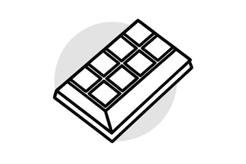 Simple line drawing of a chocolate bar