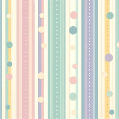  縦縞模様とドット