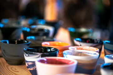 Coffee Cup Art Workshop and Colorful Ceramic Creations