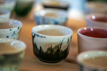 Coffee Cup Art Workshop and Colorful Ceramic Creations