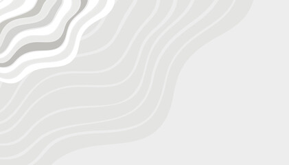 Gray Wave Neutral Background for Presentations, Vector Illustration
