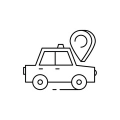 Taxi Location Icon vector