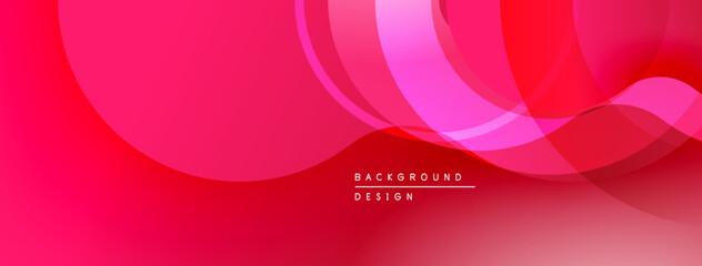 Abstract pink background. Overlapping curves create dynamic visual effect. Modern design suitable for digital projects.