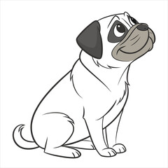 Fototapeta premium vector illustration of a dog