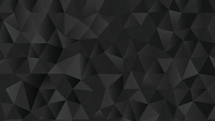 Dark polygon mosaic, trendy low poly design, digital wallpaper, stylish abstract art, minimal pattern