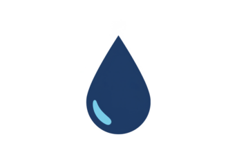Blue Droplet Illustration Fresh Liquid Design on Transparent Backdrop