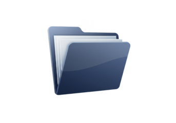 Blue Folder Document File Business Icon Office Illustration