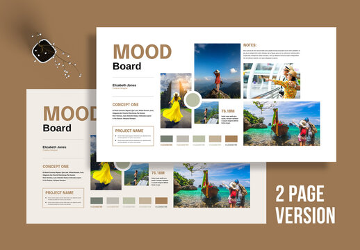 Easy Moodboard Layout With Dark and Light Accents