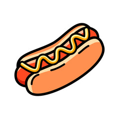 hot dog vector illustration