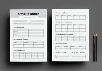 Printable Travel Planner Template