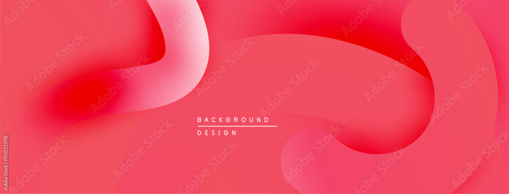 Poster abstract fluid shapes, vibrant red hues, smooth gradients. modern design element for backgrounds, pr