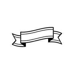 シンプルなリボンのイラスト