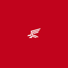 Lineart Eagle logo icon flat vector design