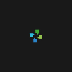 Obraz premium Medical chat logo icon flat vector design