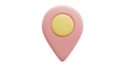 Isolated Pink Location Pin