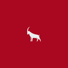 Goat logo icon flat vector design