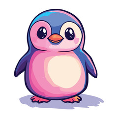 Obraz premium cute little penguin isolated vector illustration