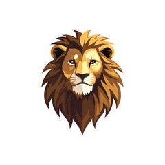Obraz premium Lion head angry face vector illustration template.
