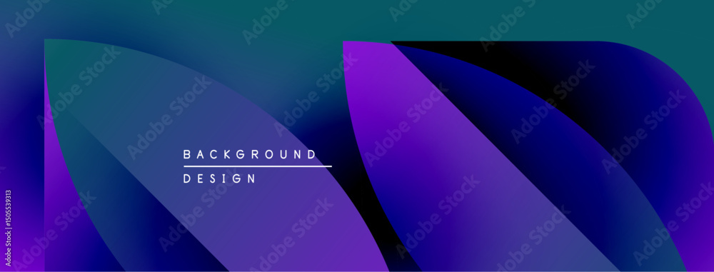 Poster Abstract gradient background. Blue, purple hues blend smoothly. Minimalist design features text background design. Modern aesthetic.