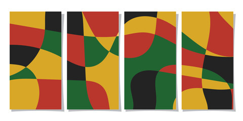 Abstract backgrounds set, abstract juneteenth pattern background juneteenth seamless pattern