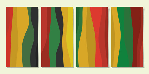 Abstract backgrounds set, abstract juneteenth pattern background with wave style juneteenth seamless pattern