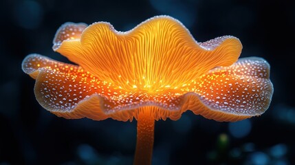 Luminous mushroom close up