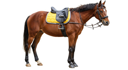Fototapeta premium Isolated Horse with Saddle