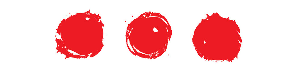 grunge dirty circles. Brush-paint vector textures. Sponge circle stamp texture. Hand-drawn ink elements. Round. Circle grunge stamp set. Round vector isolated on white background. Black stamp vector