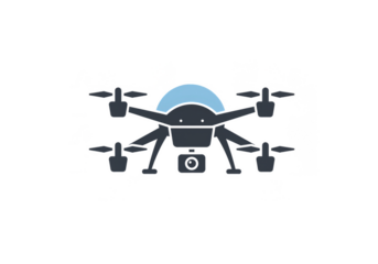 Illustration Drone Isolated Background Sky Surveillance Technology Camera