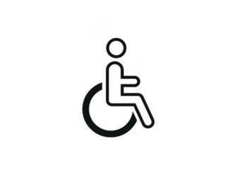 Illustration of Wheelchair Icon for Disabled Access Symbol