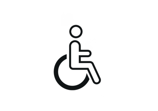 Illustration of Wheelchair Icon for Disabled Access Symbol