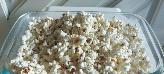 close up of popcorn