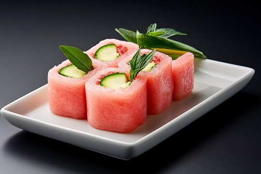 **Bangladeshi Chomchom Sweet Rolls With Pink Tint, Arranged In Row On Clean White Dish --Ar 3:2 --S 400 --V 6.1 --P G8Gxrjv** - @Darya (Relaxed)