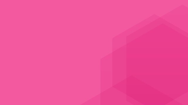 Abstract corporate hexagon gradient pink motion 4k background seamless looping animated