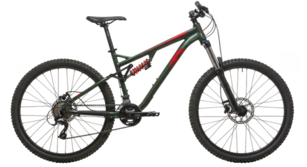 Isolated Green Mountain Bike For Extreme Sports Transparent Background